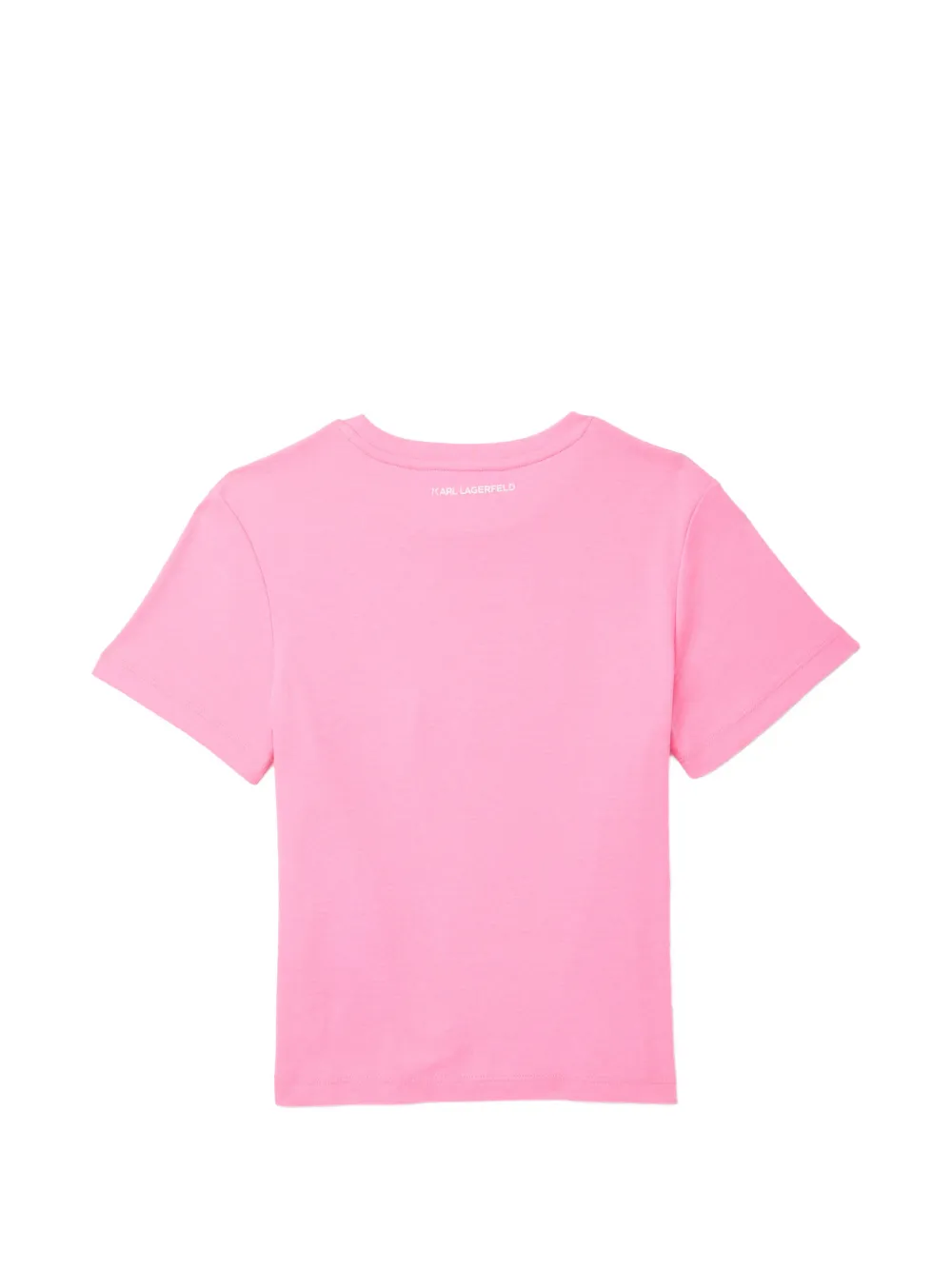 Футболка с графичным принтом Karl Lagerfeld Kids, розовый — фото 2