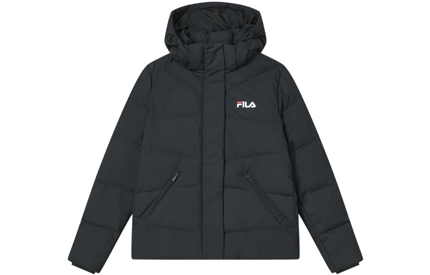

Пуховик женский, цвет черный как смоль Fila