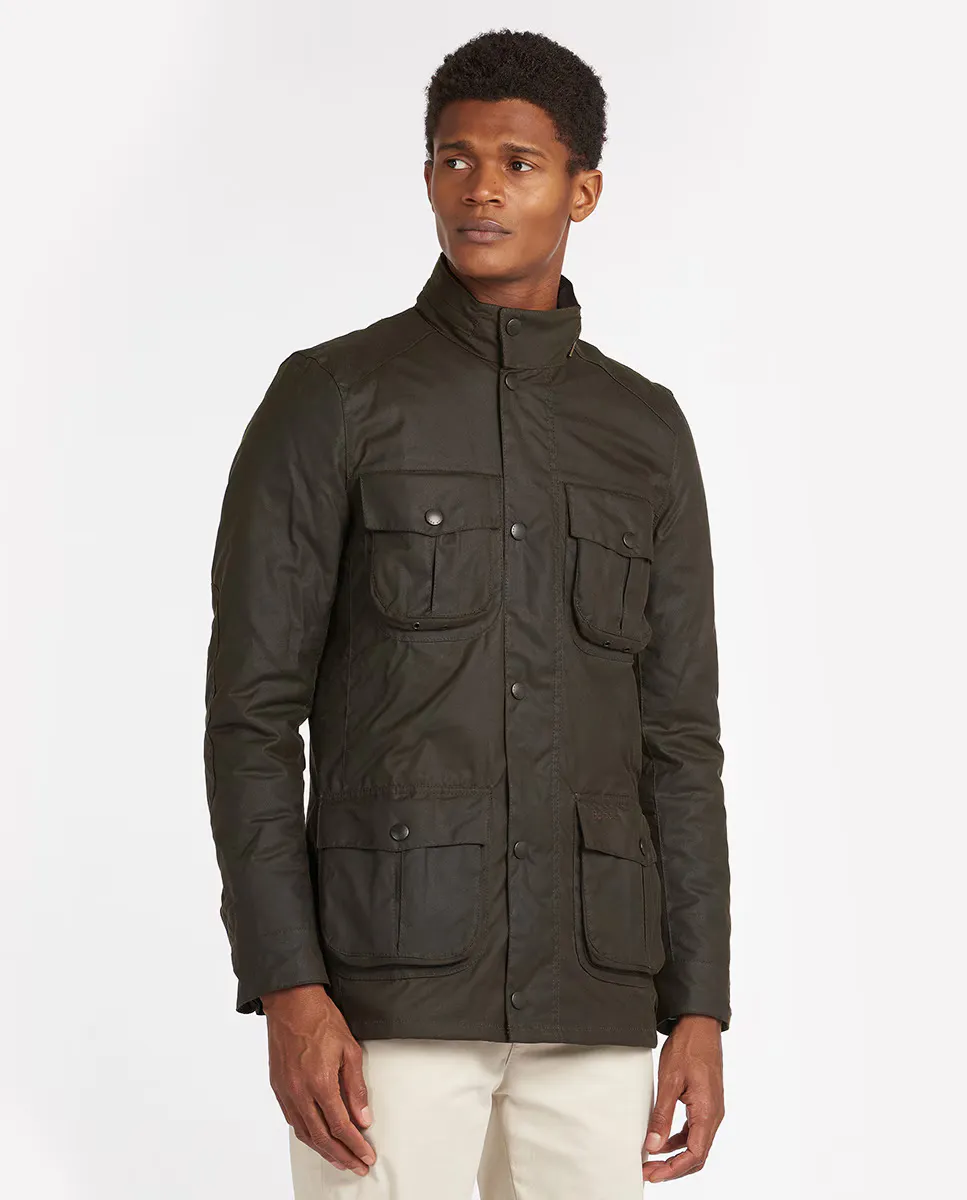 

Мужская куртка с воротником-стойкой и капюшоном Barbour, темно-зеленый