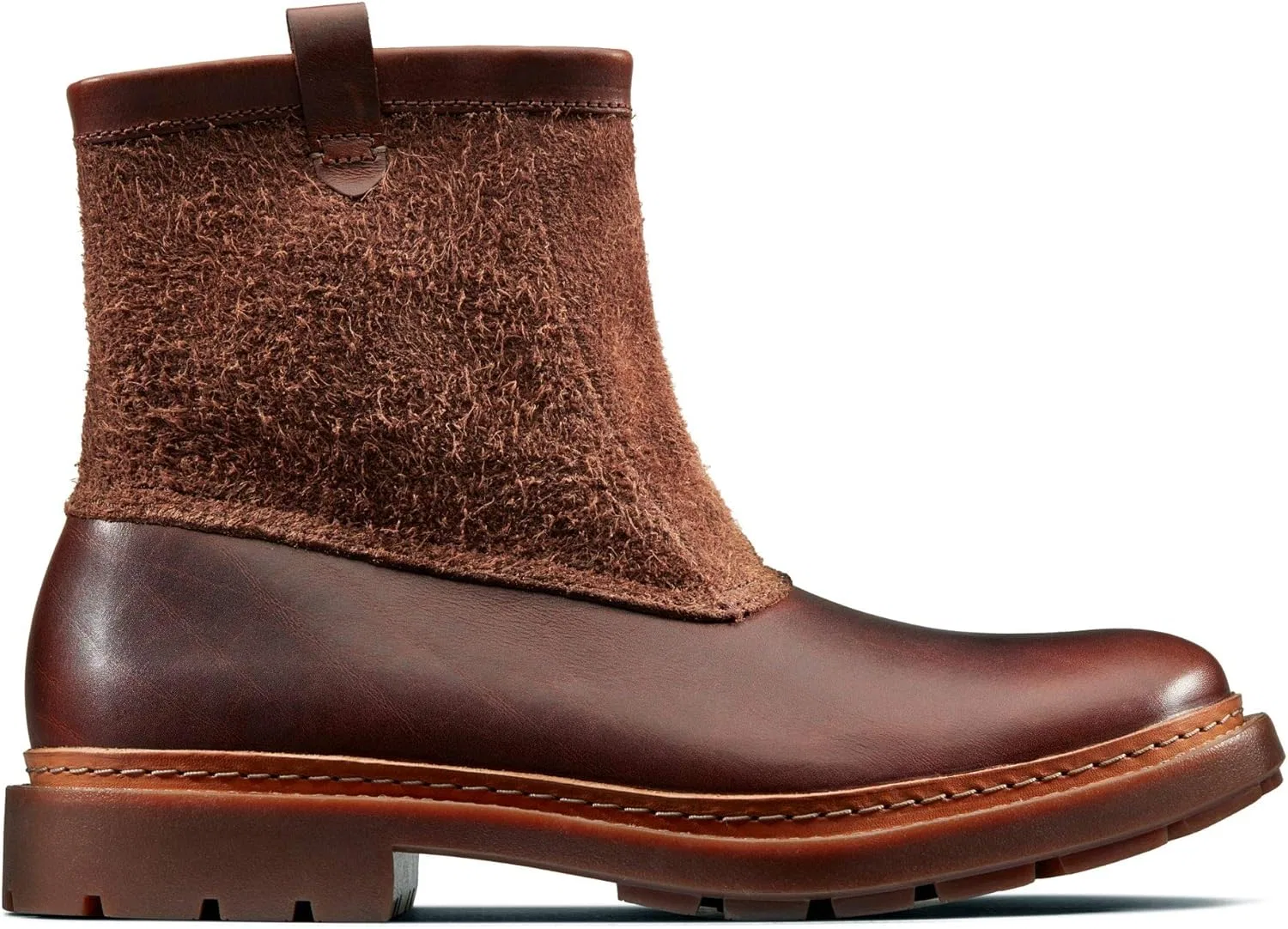 Мужские ботинки Clarks Trace Top без шнурков, Brown Mahogany Leather