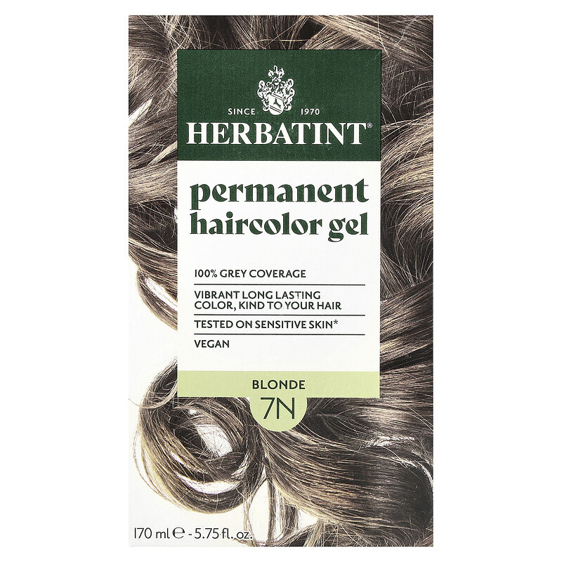 

Herbatint, Стойкая гель-краска для волос, 7N блонд, 135 мл (4,56 жидкой унции)