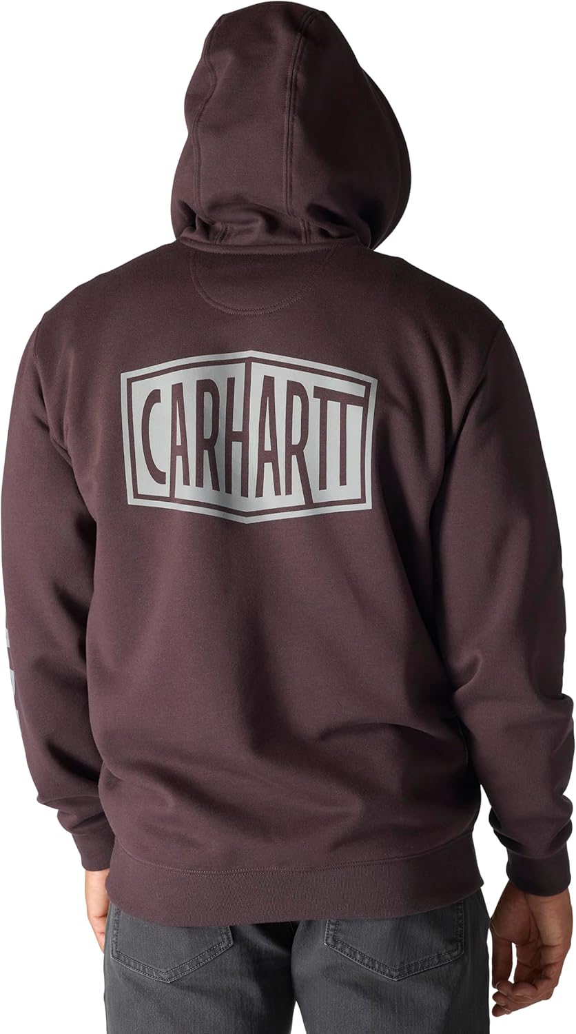 

Толстовка Carhartt Men's Rain Defender Loose Fit Midweight Logo Graphic, Dark Sepia