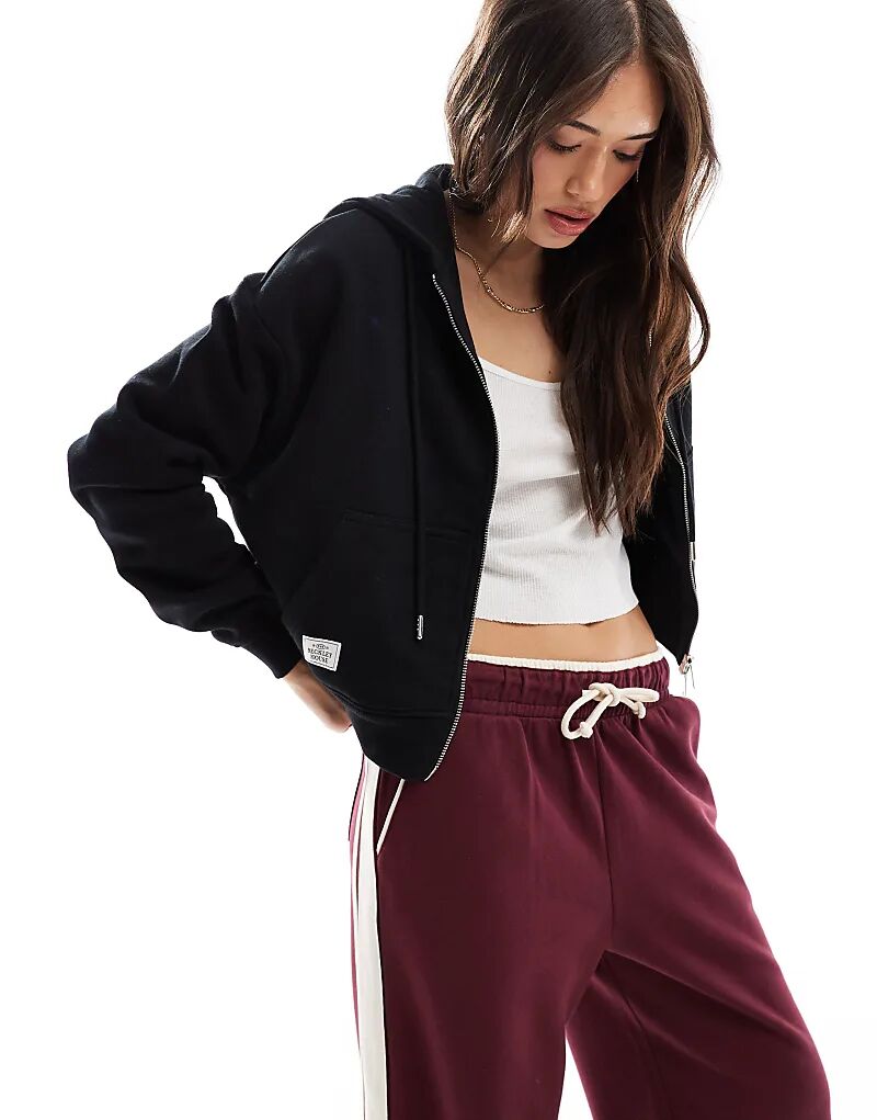 

Толстовка Cotton On Classic из флиса большого размера на молнии черного цвета