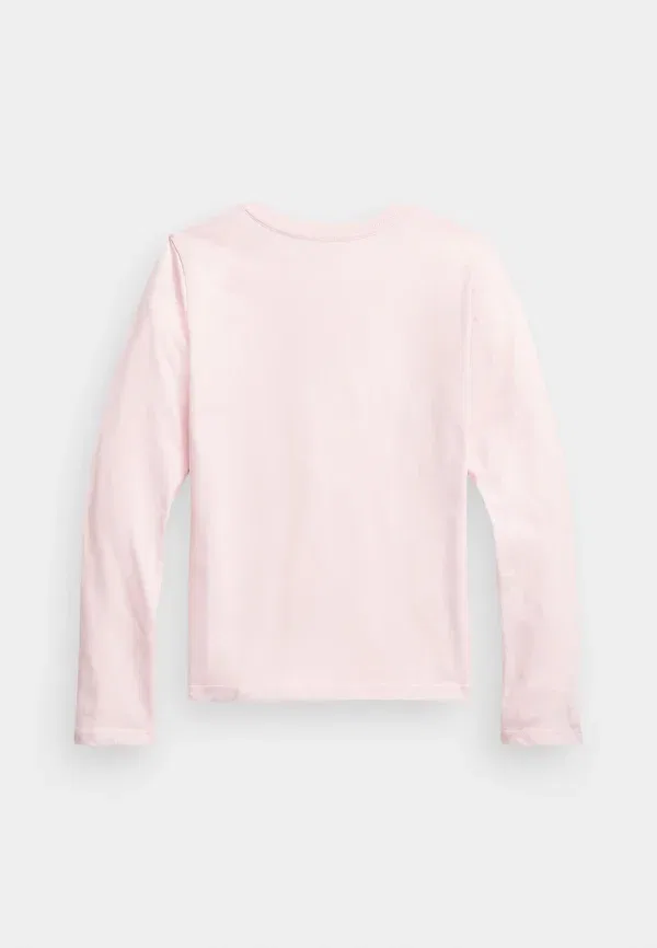 Футболка Polo Ralph Lauren Cotton Jersey Tee 2 6y Long Sleeved Top, нежно-розовый — фото 2
