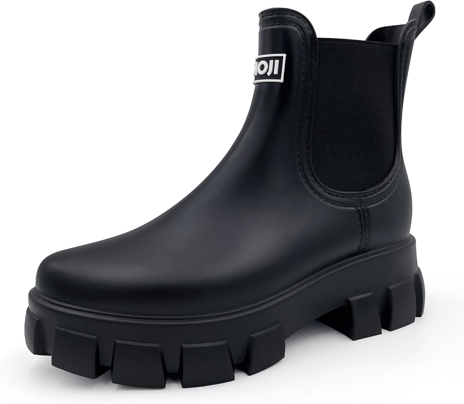 

Унисекс ботинки Amoji Chelsea на платформе с резиной, водонепроницаемые, модель 917, черный