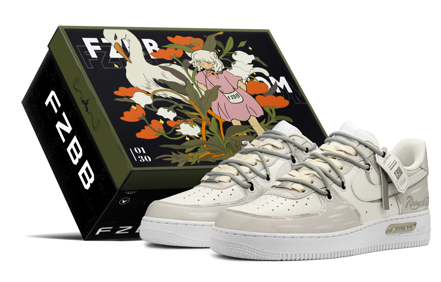 

Кроссовки Nike Air Force 1 Skateboard Shoes Men Low-Top White Gray