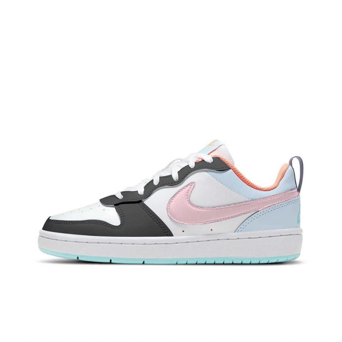 

Кроссовки Nike Court Borough 2 Skateboarding Shoes Women's Low-top Black Pink Blue, черный/розовый/синий