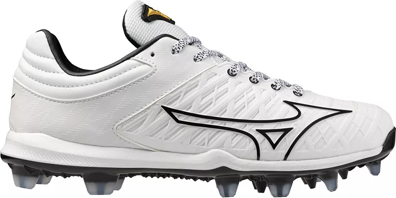 Женские софтбольные бутсы Mizuno Pro FP из ТПУ, белый/черный