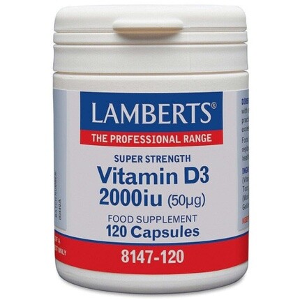 

Витамин D3 2000 МЕ 50 мкг 120 капсул Lamberts