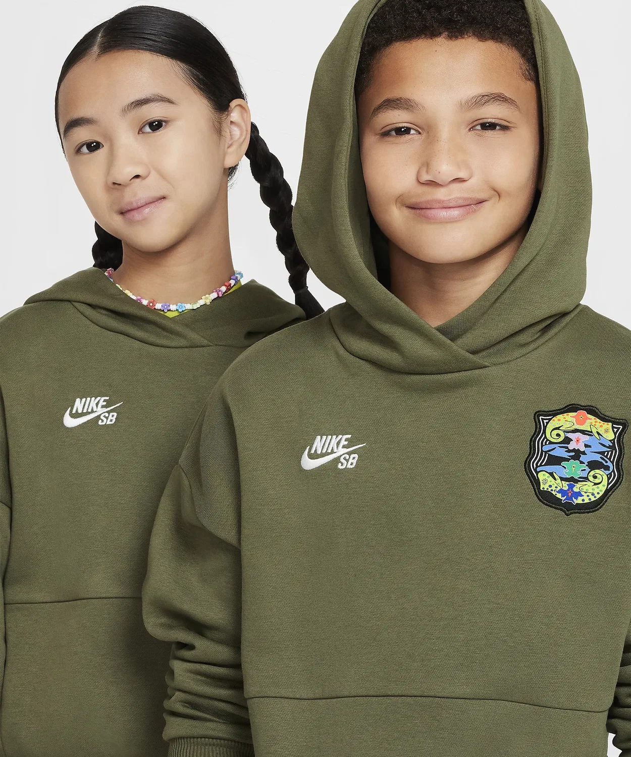 Парка детская NIKE SB Desi K с принтом, оливковый