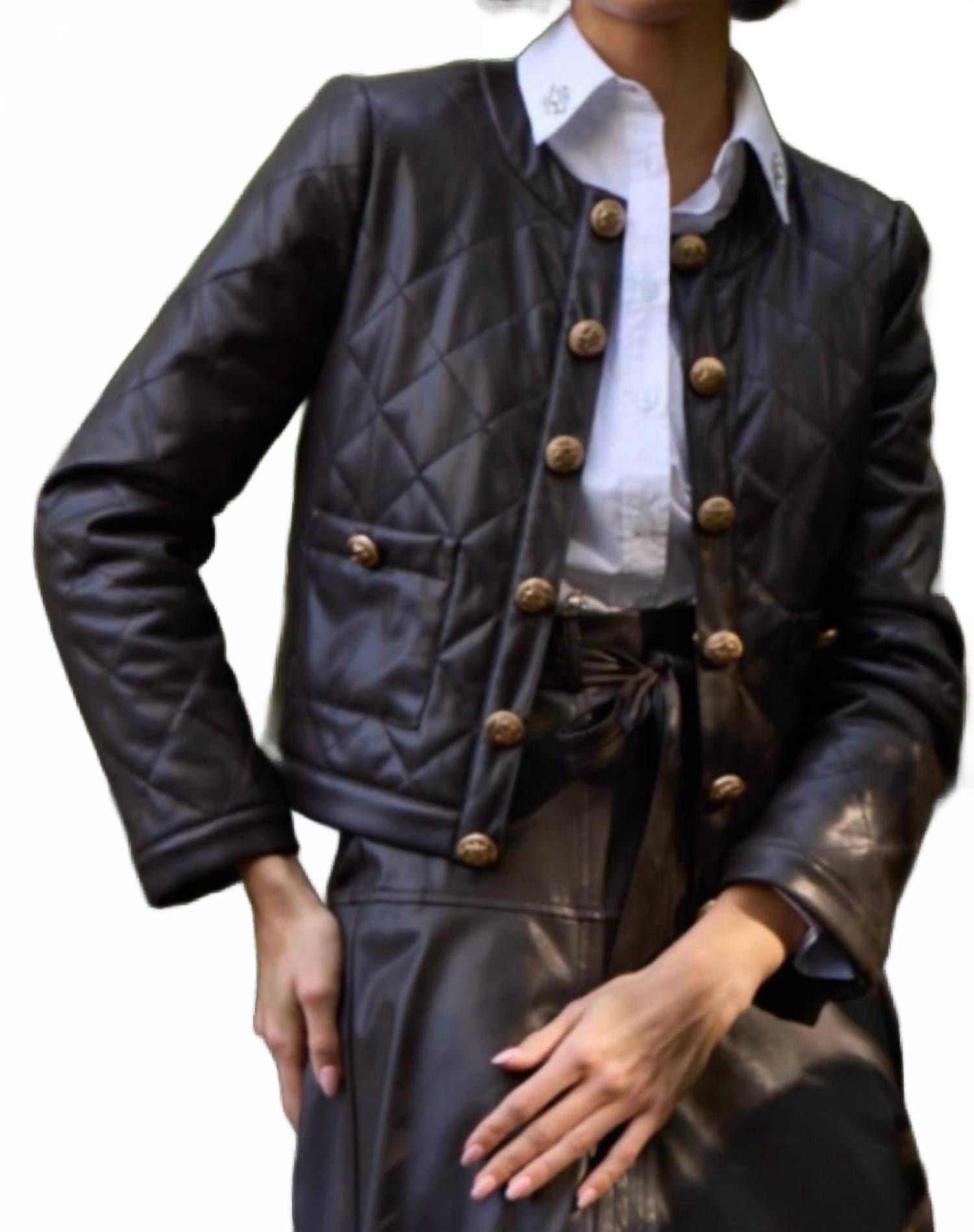 

Stellah Стеганая куртка из искусственной кожи шоколадного цвета