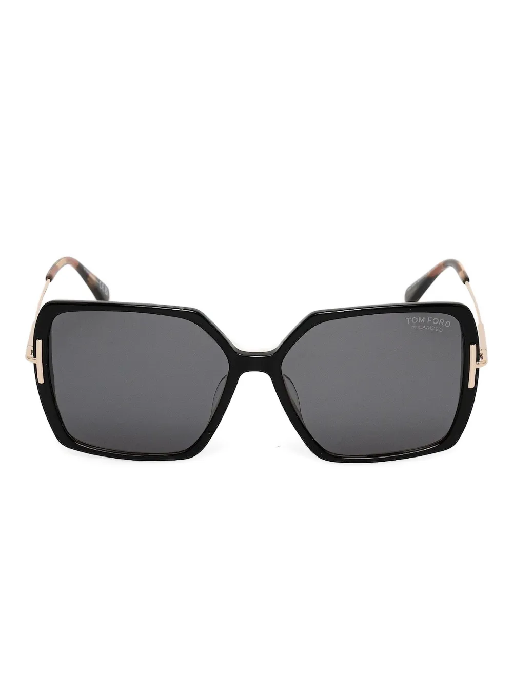 

Солнцезащитные очки в геометрической оправе Saint Laurent Eyewear, черный