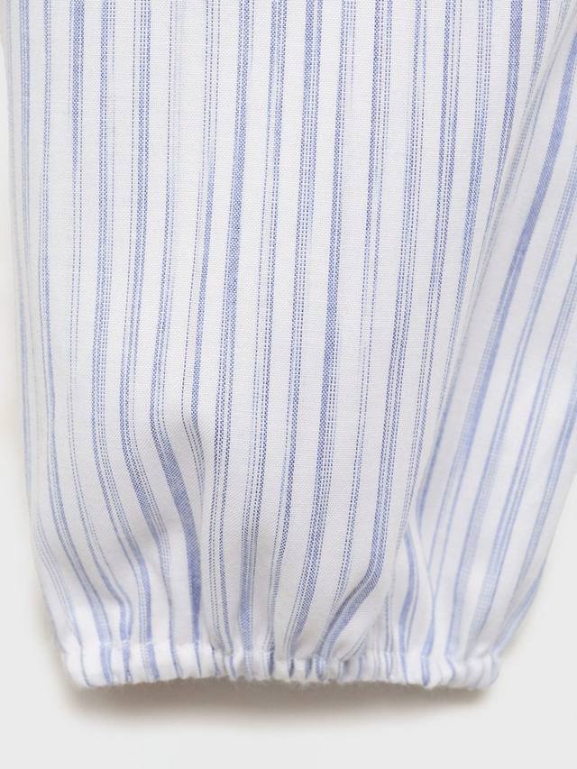 Детская блузка Madison с длинными рукавами из хлопковой смеси Mango, Medium Blue — фото 4