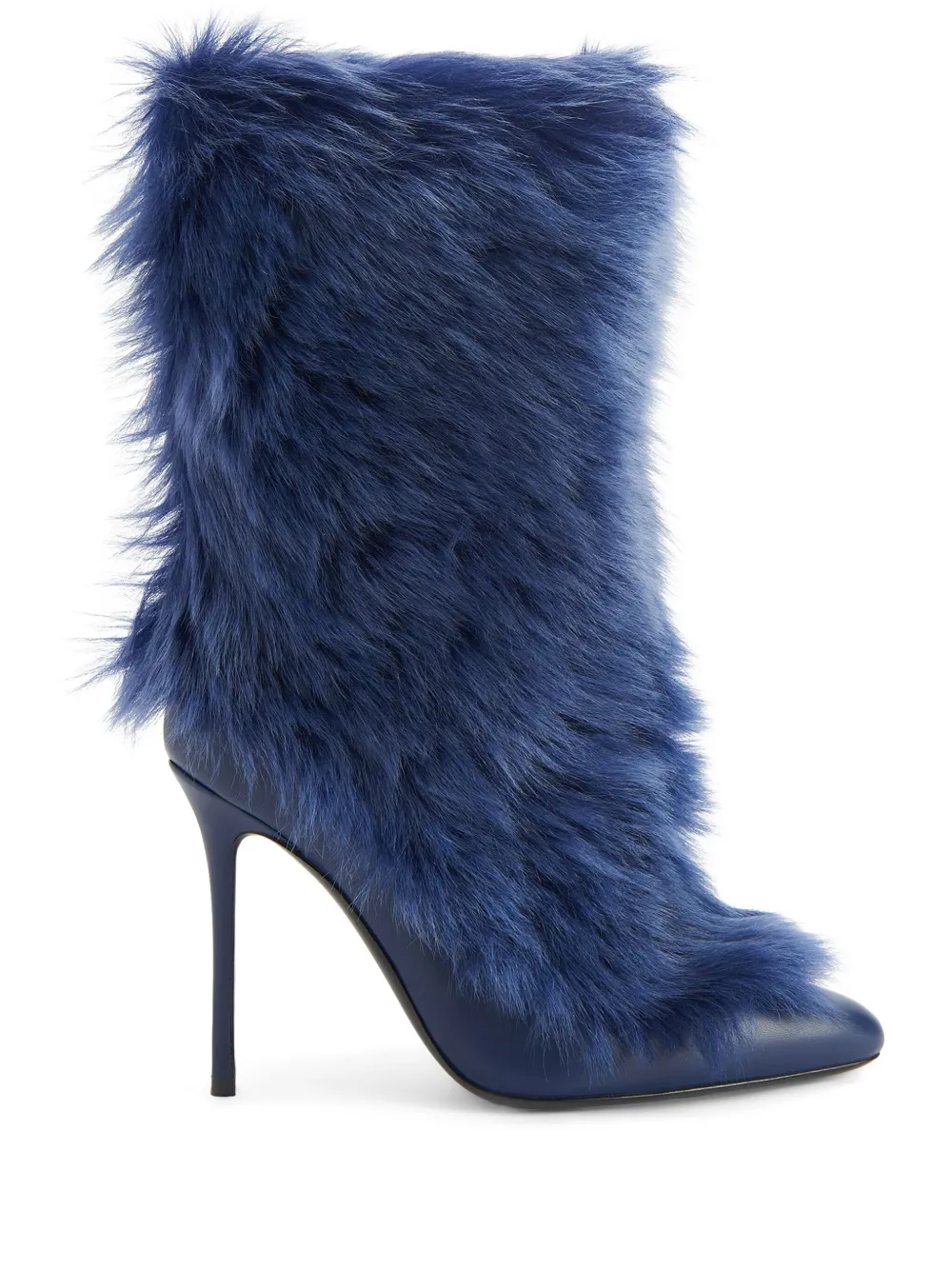 Ботильоны Micole 105 из овчины Giuseppe Zanotti, синий