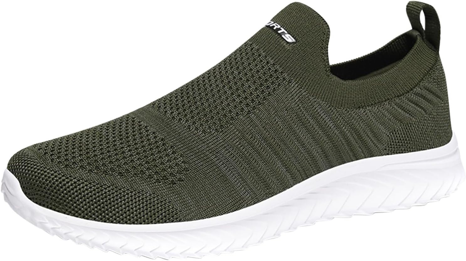 

Мужские кроссовки IWIHMIV без шнурков, спортивные кеды для бега и тенниса, легкие, дышащие, удобные кроссовки для ходьбы и спорта, серебро