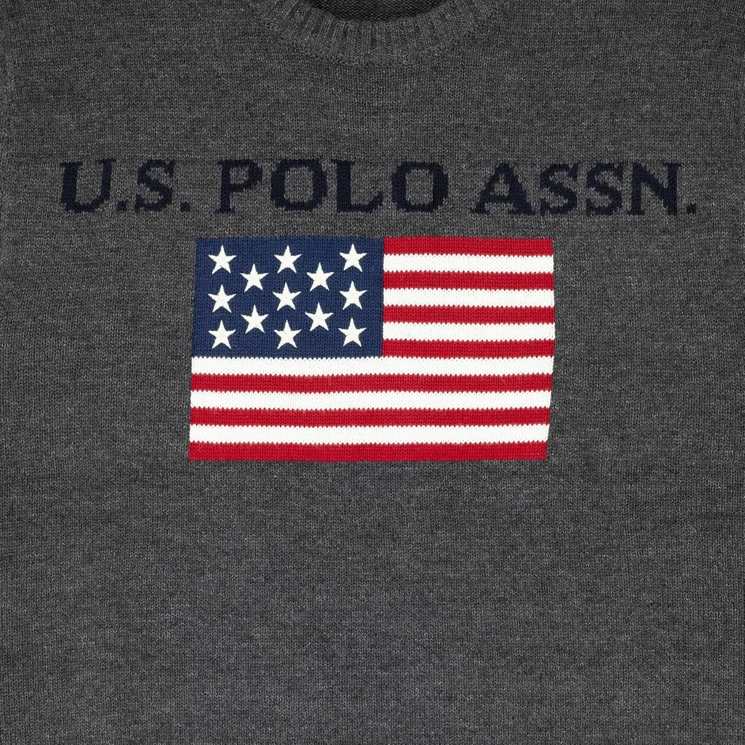Свитер U.S. Polo с флагом U.S. Polo Assn., Iron Heather — фото 2