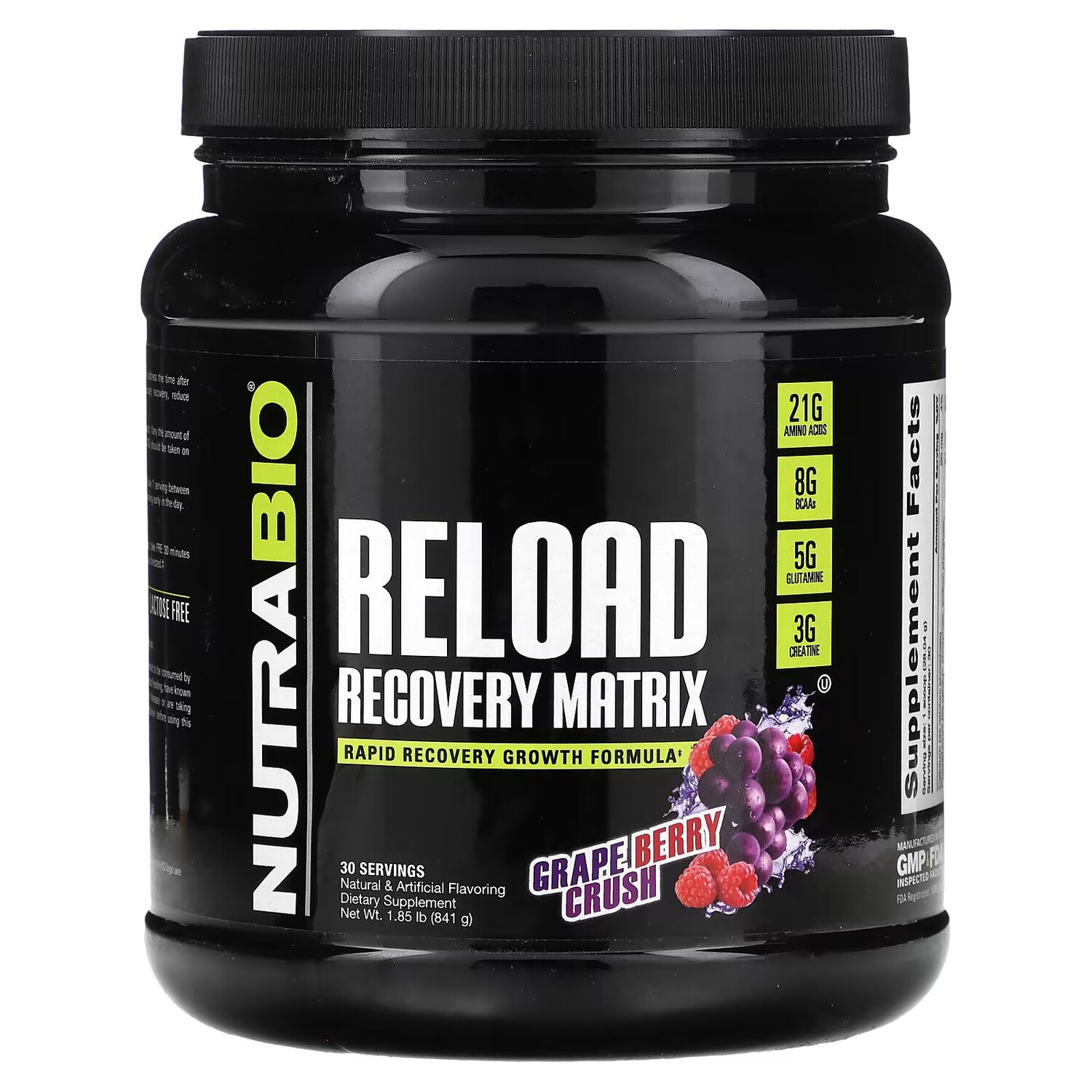 

Reload Recovery Matrix, виноградные ягоды, 1,85 фунта (841 г) Nutrabio