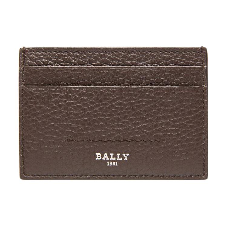 

BALLY Кожаный картхолдер из оленьей кожи мужской коричневый