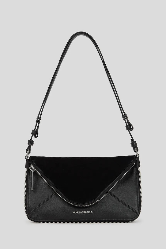 

Кожаная сумка Karl Lagerfeld, черный