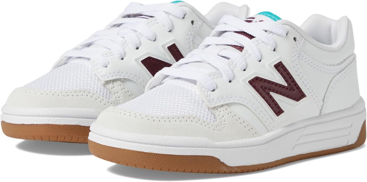 

Кроссовки New Balance Kids 480, цвет White/NB Burgundy