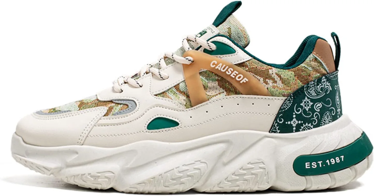 

Мужские беговые кроссовки GSIGUL для дороги, тенниса и ходьбы с амортизацией, спортивные кроссовки и повседневная обувь для мужчин, зеленый