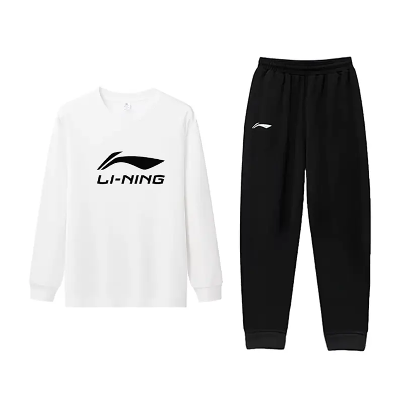 

Li-Ning Casual Sportswear Unisex, set (белый long-sleeved shirt+черный pants)