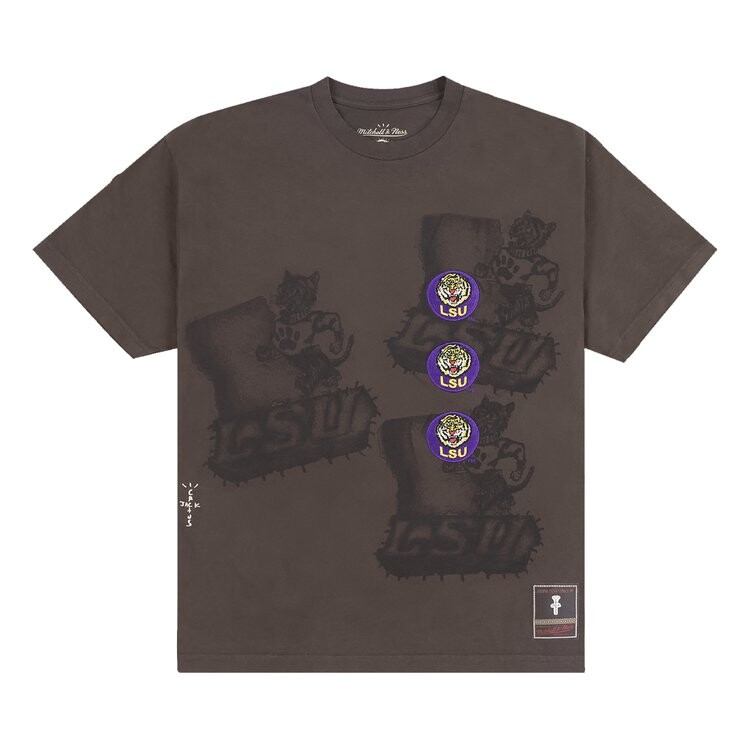 

Футболка Cactus Jack By Travis Scott Cactus Jack by Travis Scott x Mitchell & Ness Louisiana State University Seal Tee, коричневый