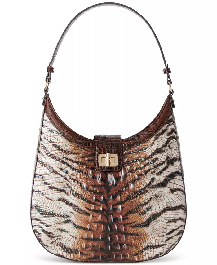 

Сумка через плечо Fallon Feline Hermosa из кожи Brahmin, коричневый