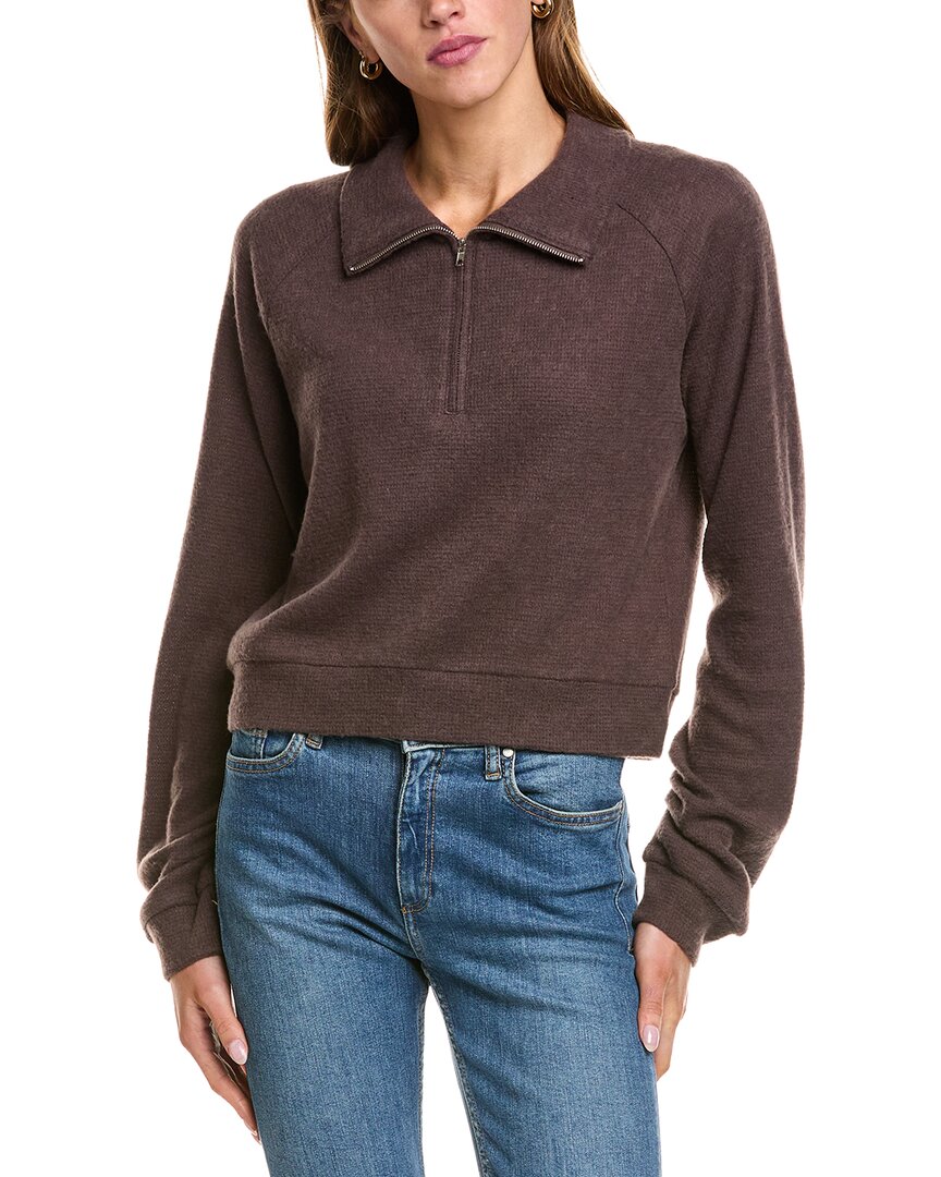 

Вафельный свитер с застежкой-молнией 1/4 от Theo and Spence Theo And Spence, коричневый