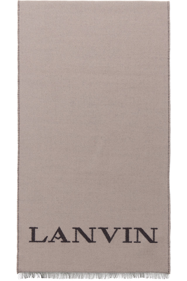 

Шарф с вышитым логотипом Lanvin, мультиколор
