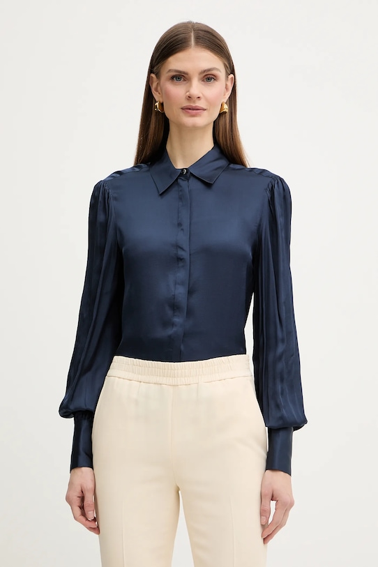 

Рубашка с добавлением шелка Fracomina, темно-синий