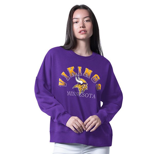 

Женский фиолетовый свитшот Minnesota Vikings Oversized Feud G-Iii 4Her By Carl Banks