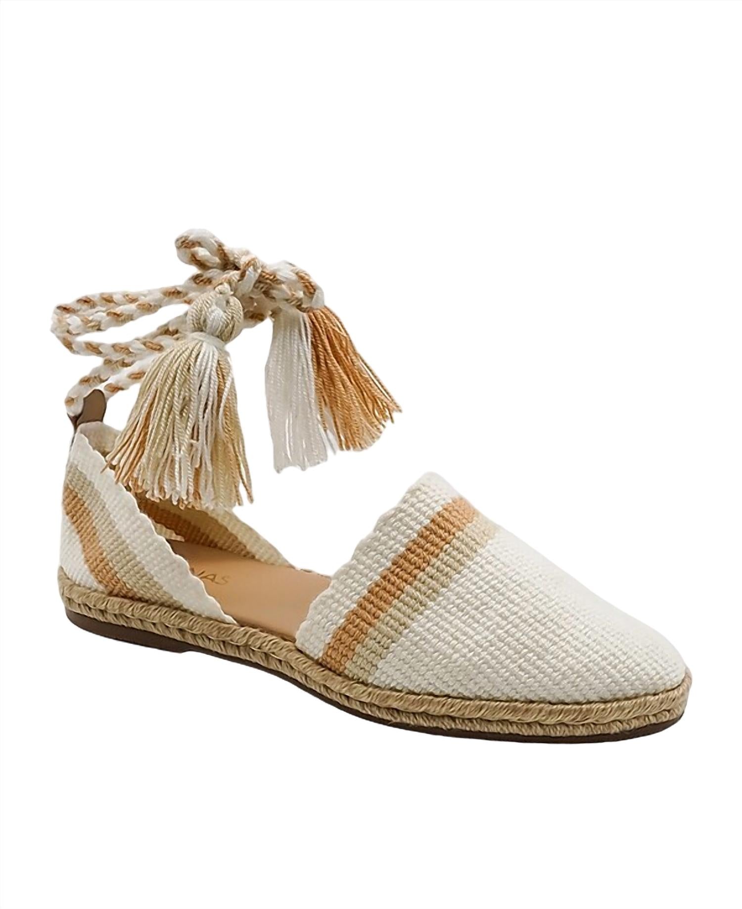 Женские сандалии Taya Espadrille цвета слоновой кости KAANAS