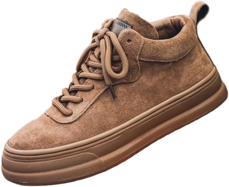 

Мужские кроссовки повседневного стиля средней высоты с толстой подошвой. Подкладка с амортизацией. Противоскользящие и прочные. Подходят для активного отдыха, повседневного ношения и бега Fmshi, хаки