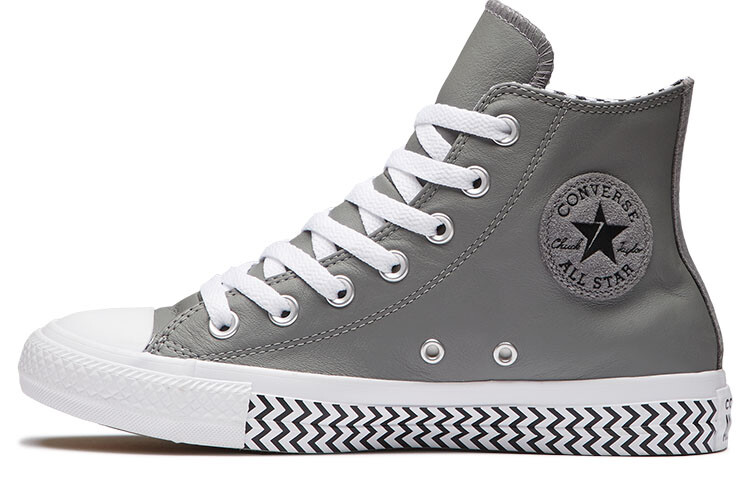 

Кеды Converse Chuck Taylor All Star High Top Leather Grey White Women's
