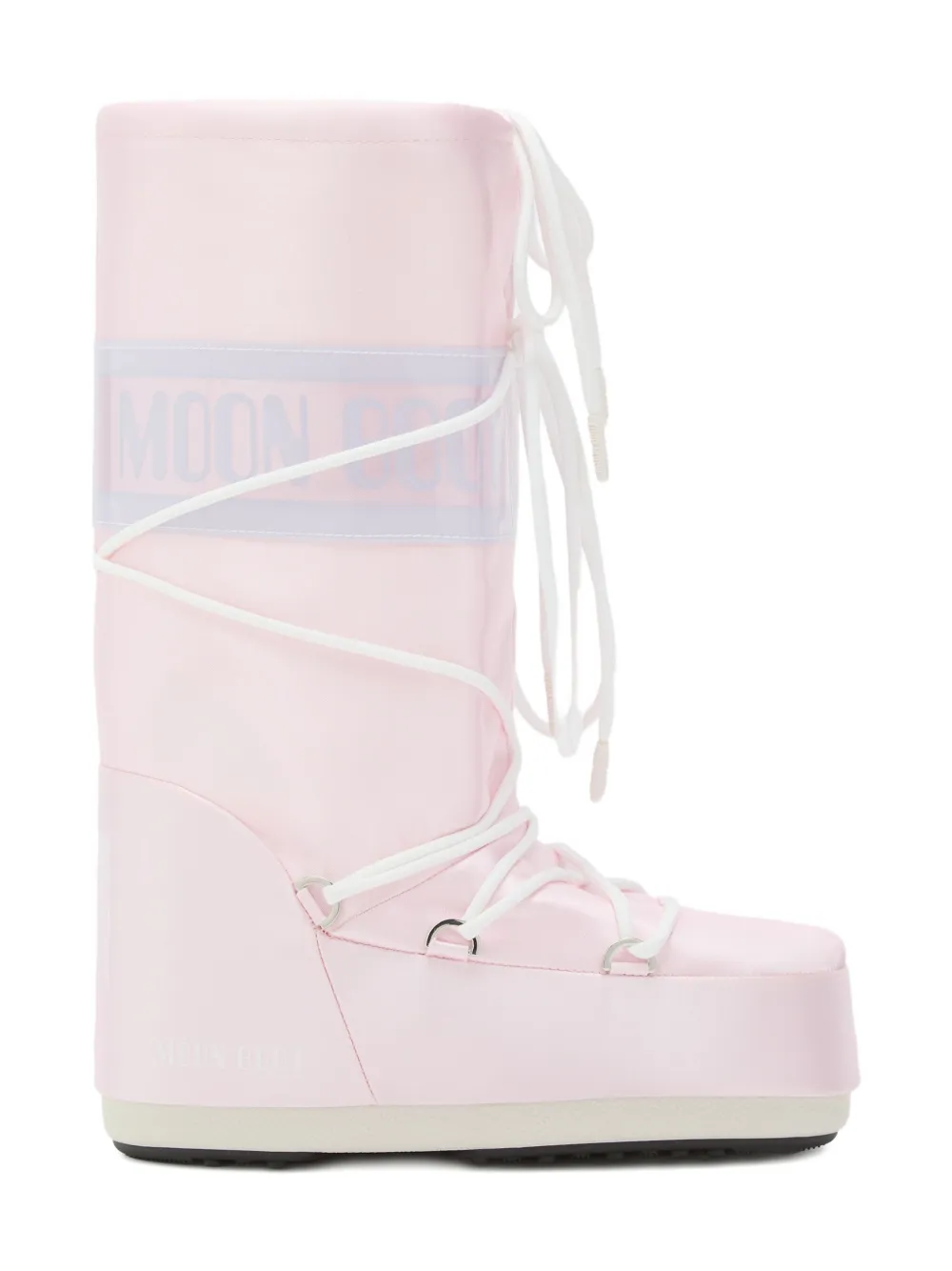 

Атласные ботинки на шнуровке Moon Boot Kids, розовый