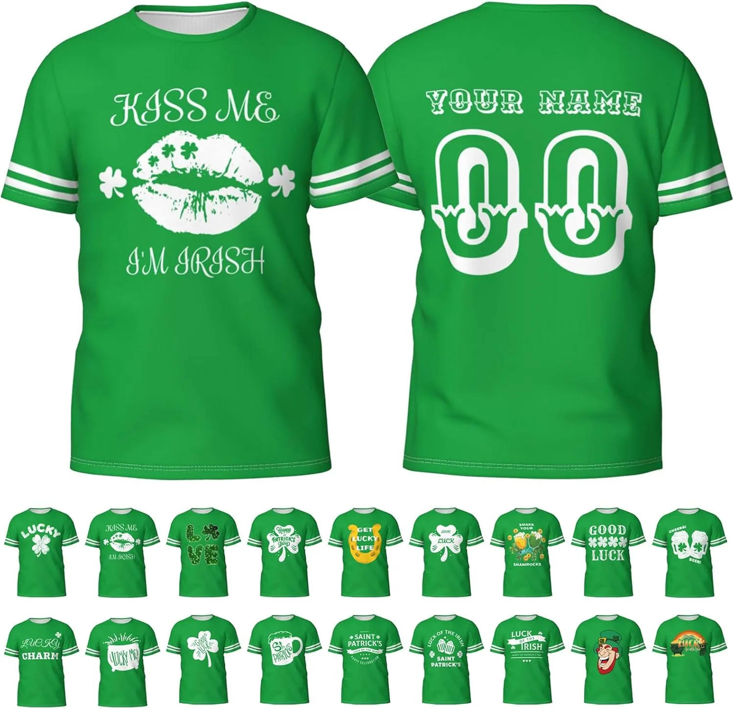 

Футболка Custom St. Patrick's Day с именем и номером
