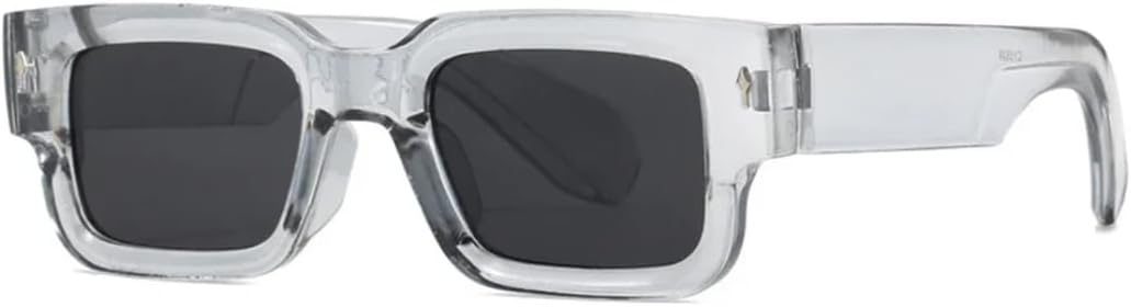 

Ретро-солнцезащитные очки для мужчин и женщин, винтажные роскошные солнцезащитные очки с заклепками, модные солнцезащитные очки с защитой от УФ-излучения UV400 SZVVBKK, Gray Black