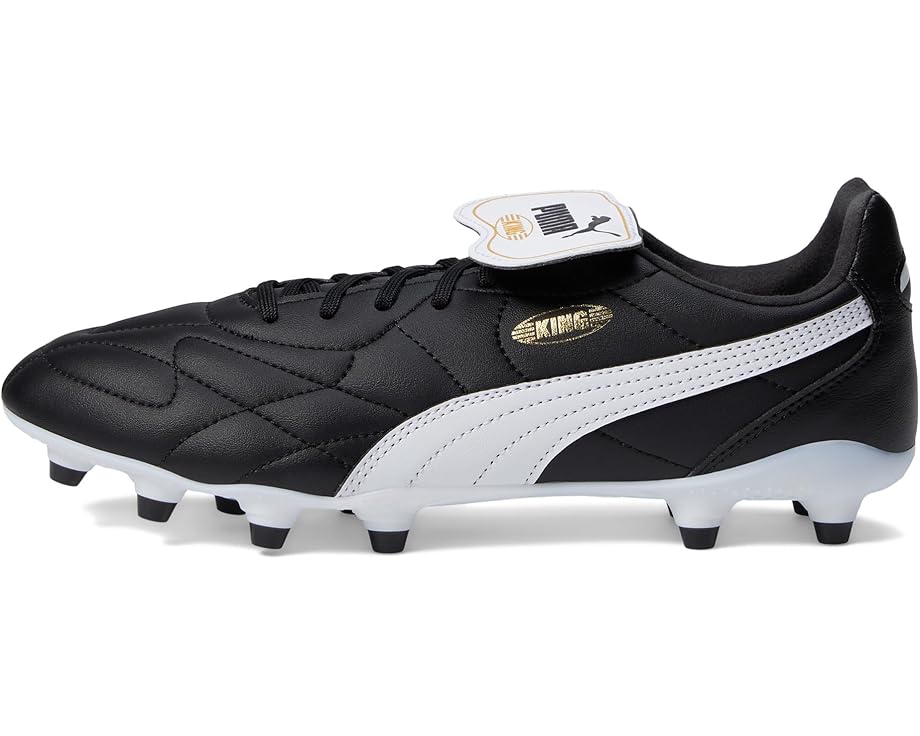 Кроссовки PUMA King Top Firm, Artificial Ground Soccer Cleats, цвет PUMA Black/PUMA White/PUMA Gold — фото 4