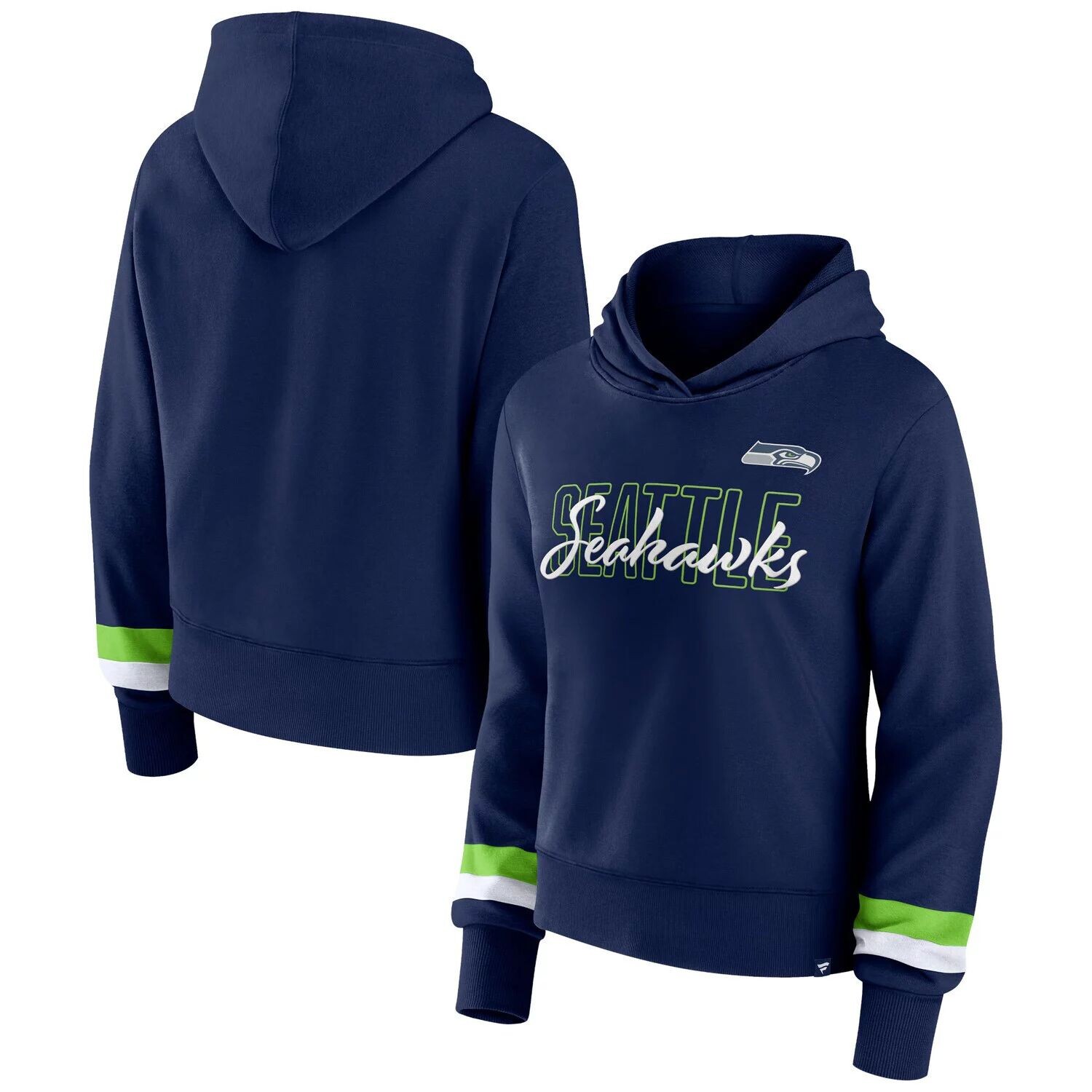 

Женский пуловер с капюшоном Fanatics темно-синего цвета с логотипом College Seattle Seahawks Fanatics, Синий, Женский пуловер с капюшоном Fanatics темно-синего цвета с логотипом College Seattle Seahawks Fanatics