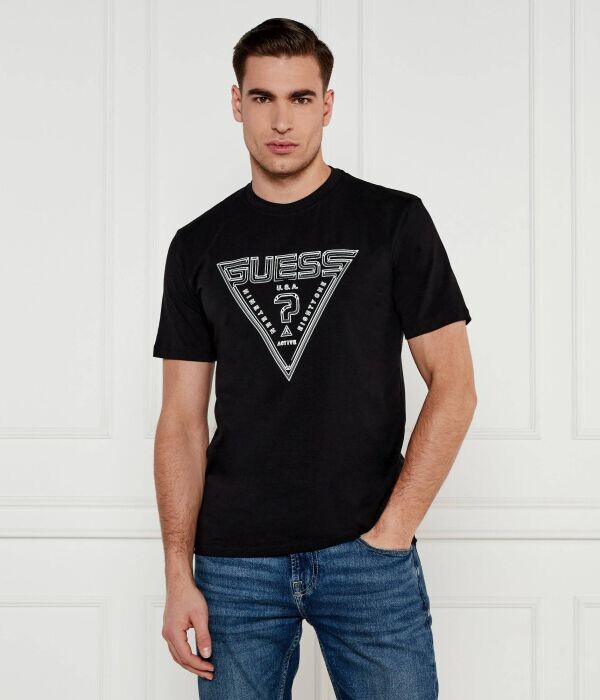 

Футболка мужская Guess Active с логотипом, черный