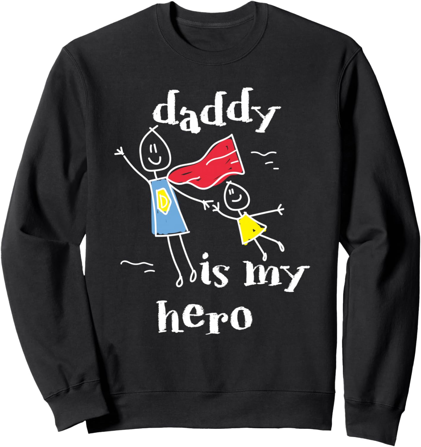 

Толстовка с надписью «Папа - мой герой, суперпапа» с ручной росписью Daddy Is My Hero New Dad Hs0, черный