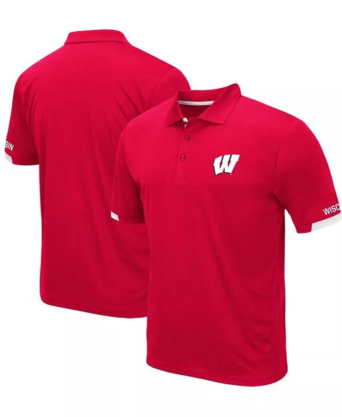 

Мужская красная рубашка поло с логотипом Wisconsin Badgers Santry Colosseum