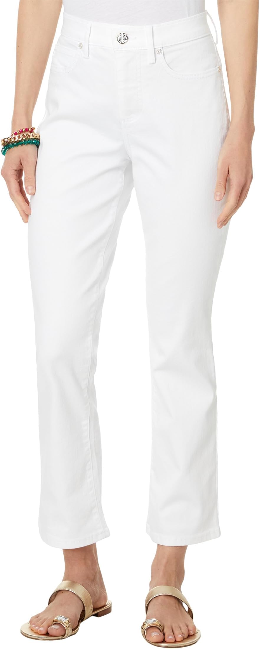 

Джинсы Lilly Pulitzer Annet High-Rise Crop Flare, цвет Resort White