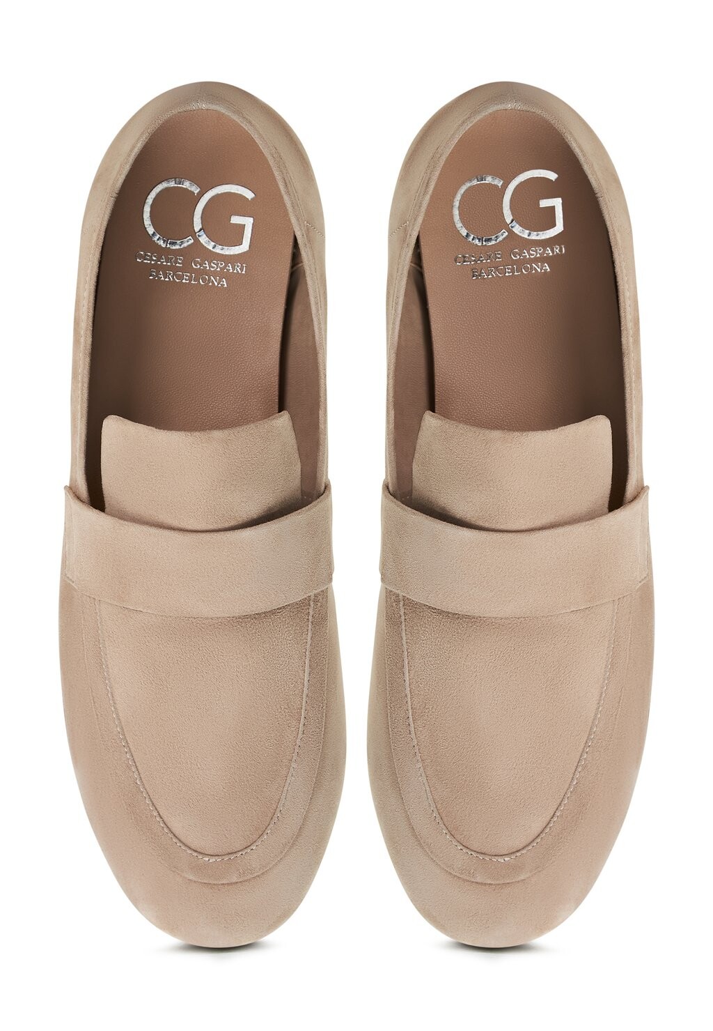 Слипоны Loafers Cesare Gaspari, бежевые