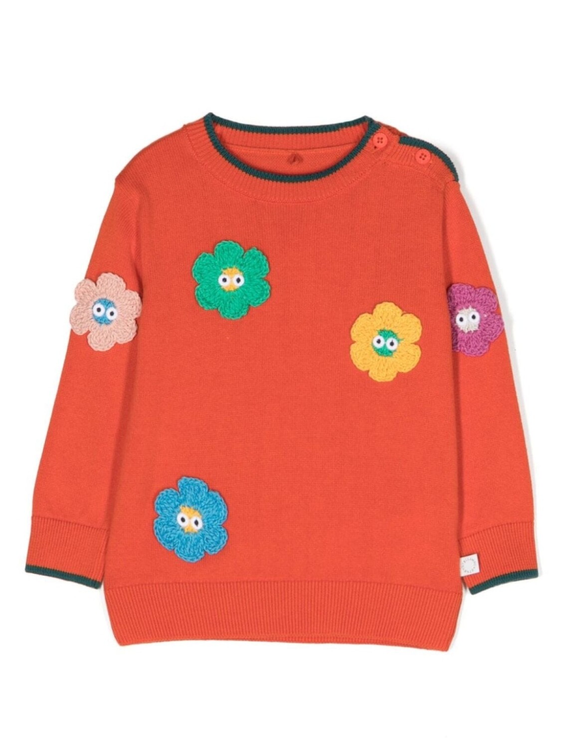 

Stella McCartney Kids джемпер с цветочной аппликацией, оранжевый