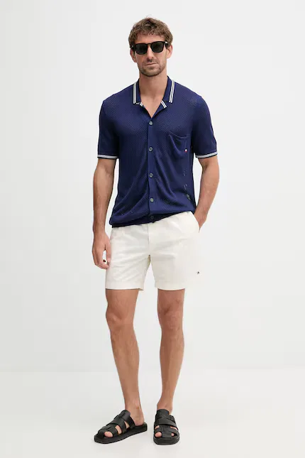 Рубашка мужская из вискозы SUMMER Tommy Hilfiger, синий — фото 2