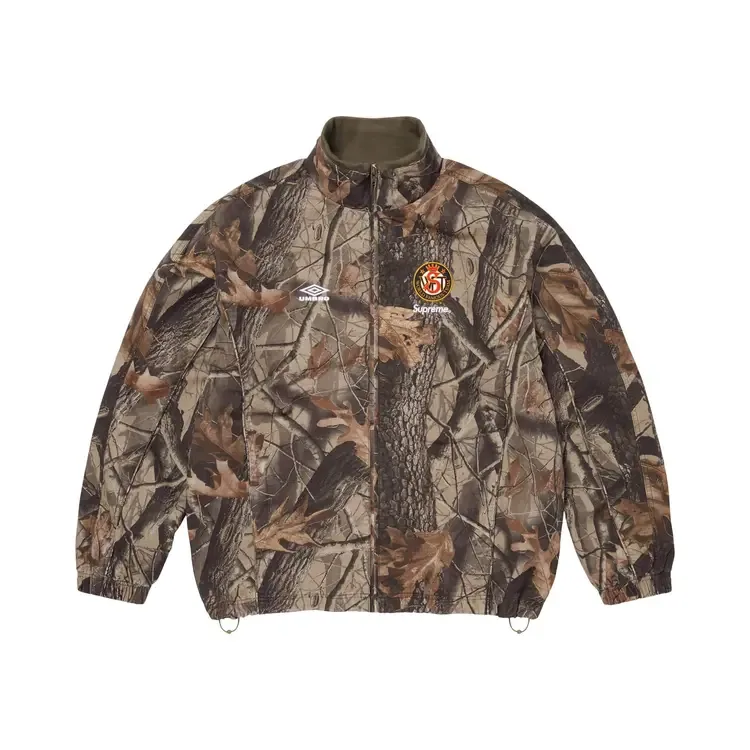 Спортивная куртка Supreme x Umbro из хлопка рипстоп, расцветка «Realtree Hardwoods Camo», коричневый