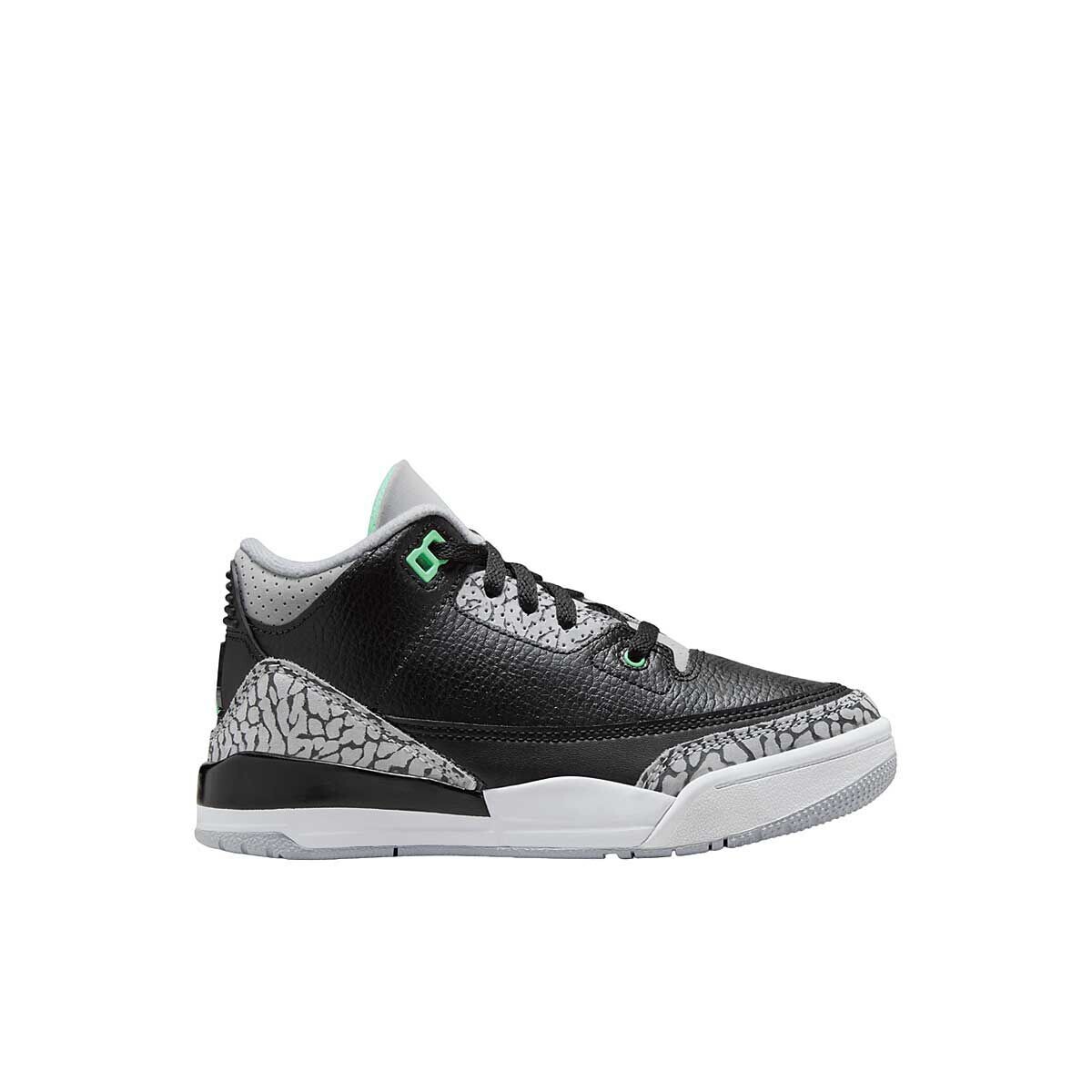 

Кроссовки Jordan 3 Retro green Glow PS, цвет Schwarz/Glänzendes Grün/Wolfgrau/Weiß