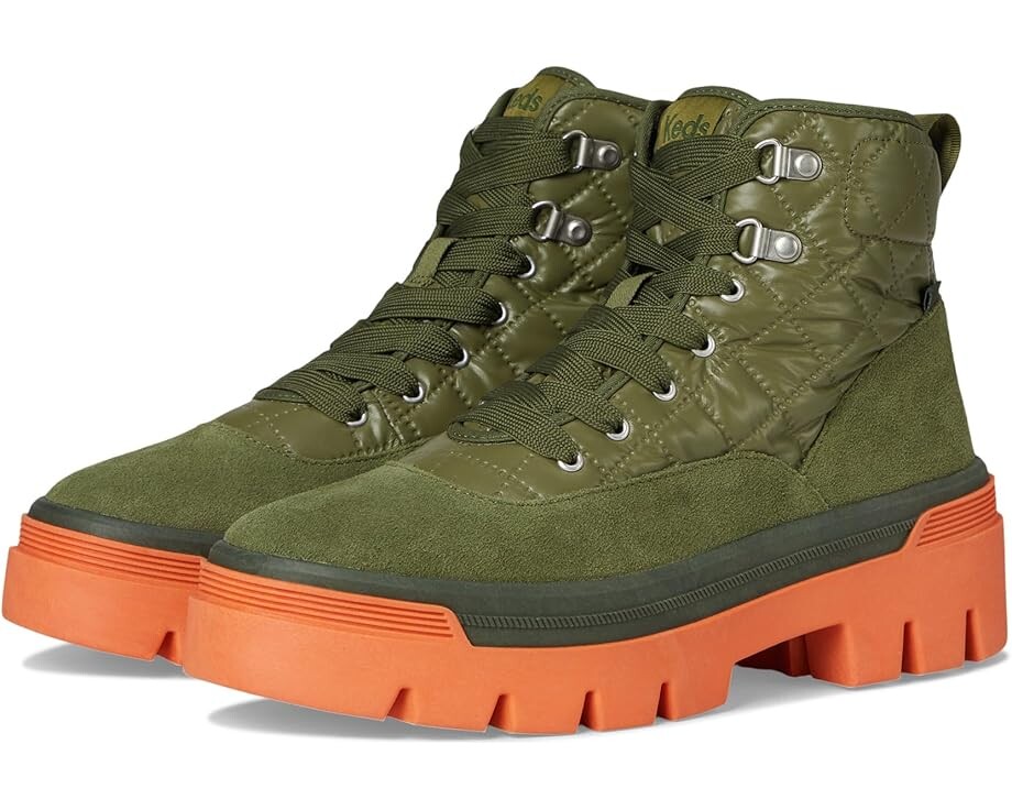 

Ботинки Keds Soho Boots, цвет Green/Coral Quilted Nylon